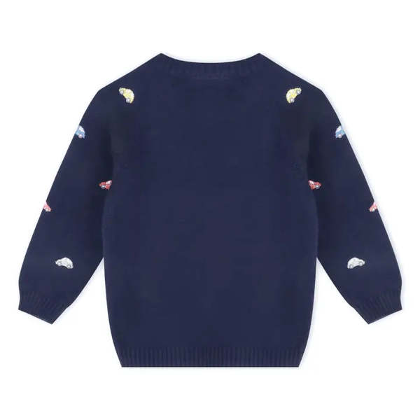 Viverano Organics Embroidered Baby Button Cardigan Cardigan