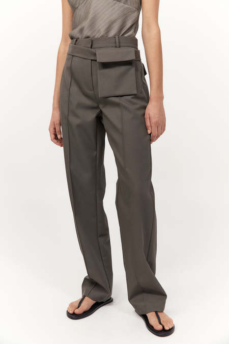Alexander McQueen Pastel Pink Crepe Cigarette Pant - Pale