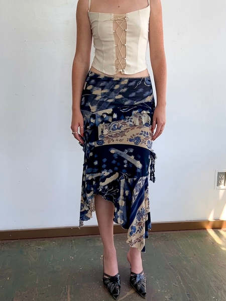 604service Onyx Denim Skirt - Washed Black | Garmentory