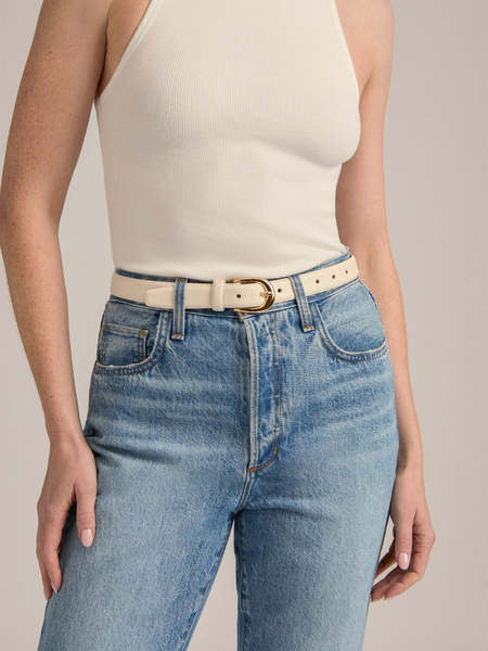 ベルト Furling By Giani Belts Furling By Giani Rolled Leather Belt In White - 18% Off