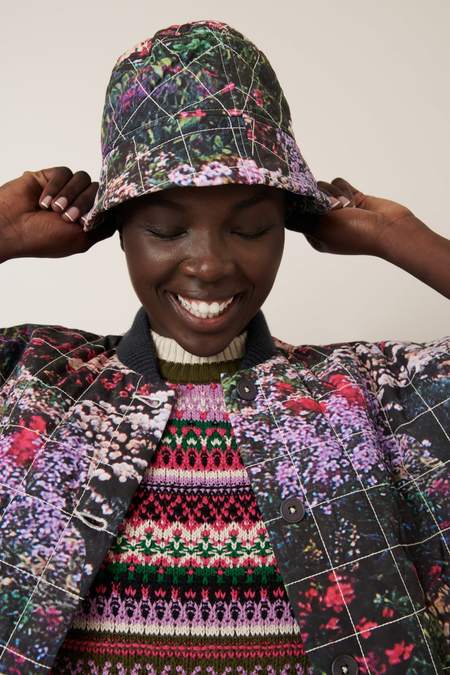 Ganni | Tech Bucket Hat | Black | Garmentory