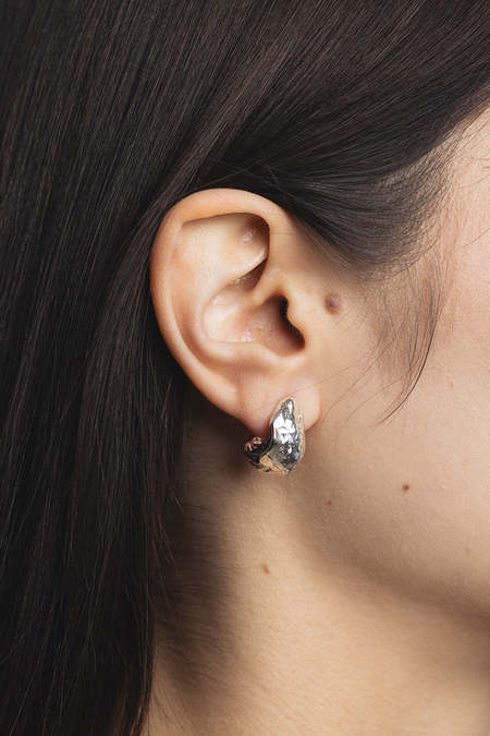WILHELMINA GARCIA Gold Yin Yang Hoop Earrings | Garmentory