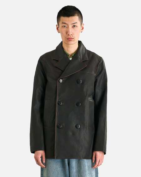 小物 NAMACHEKO 23AW THORNHAM SCARF Namacheko Wool Thornham Scarf - Chestnut Brown | Garmentory