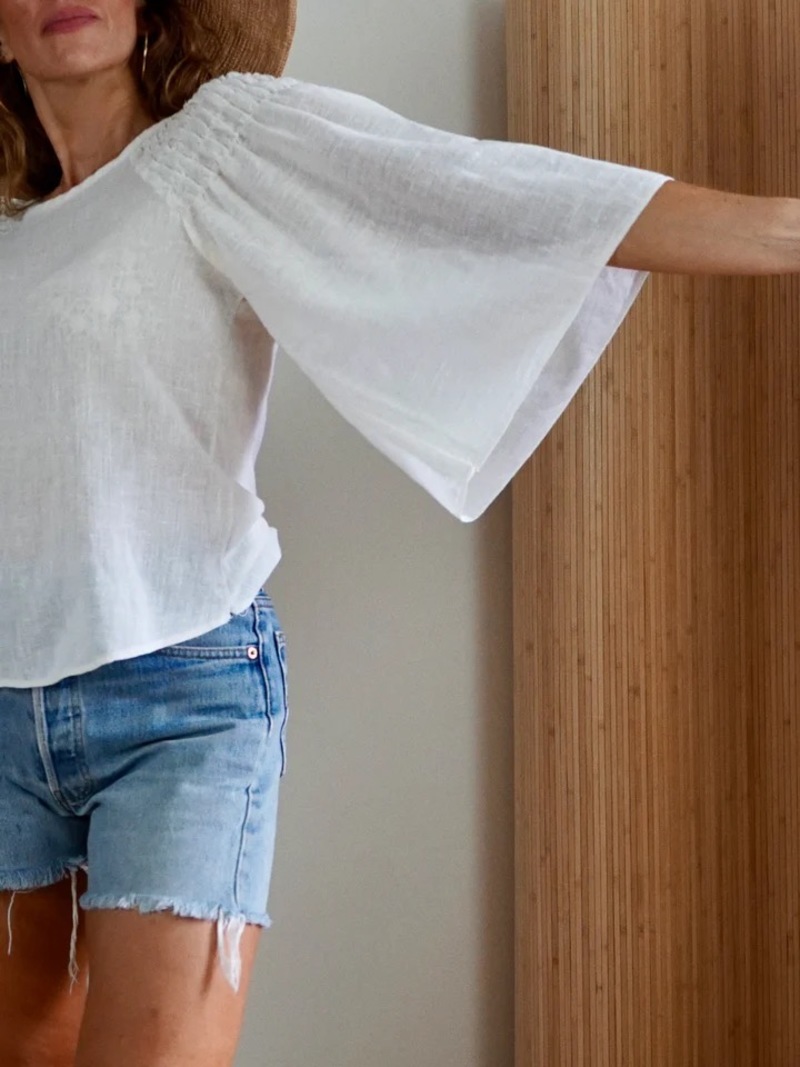 Vintage 70's Angel Sleeve Blouse