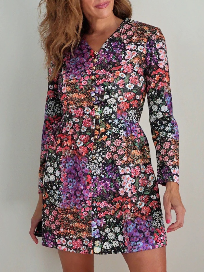 Vintage 60's Floral Mini Dress