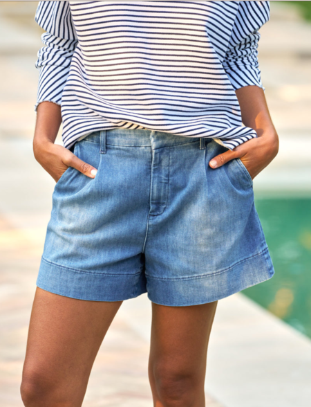 Golden Goose Distressed Denim Bermuda Shorts - Denim