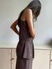 Deiji Studios Peplum Dress - Chocolate - Thumbnail 3