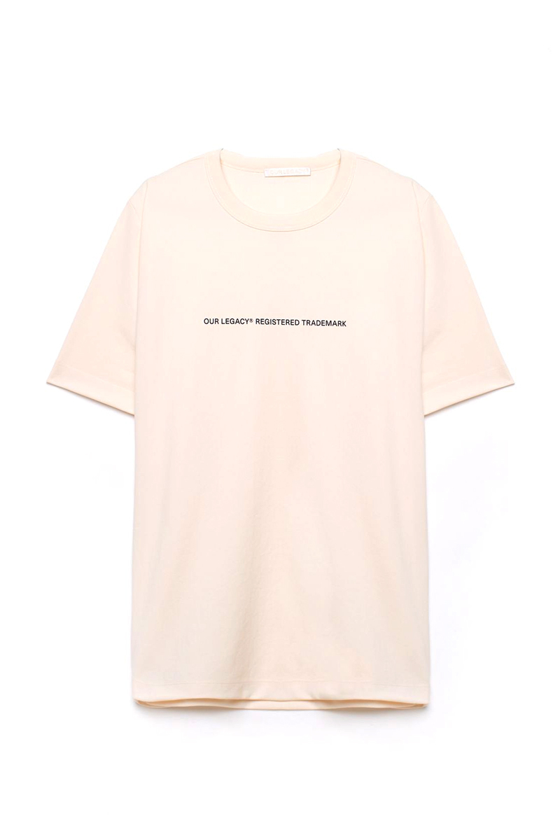 Tシャツ・カットソー OUR LEGACY Ivory polyester blend shirt OUR LEGACY / アワーレガシー】 NEW BOX T-SHIRT（Tシャツ