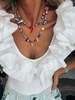 Goupi 01 Short Beaded Summer Shell Necklace - Thumbnail 2