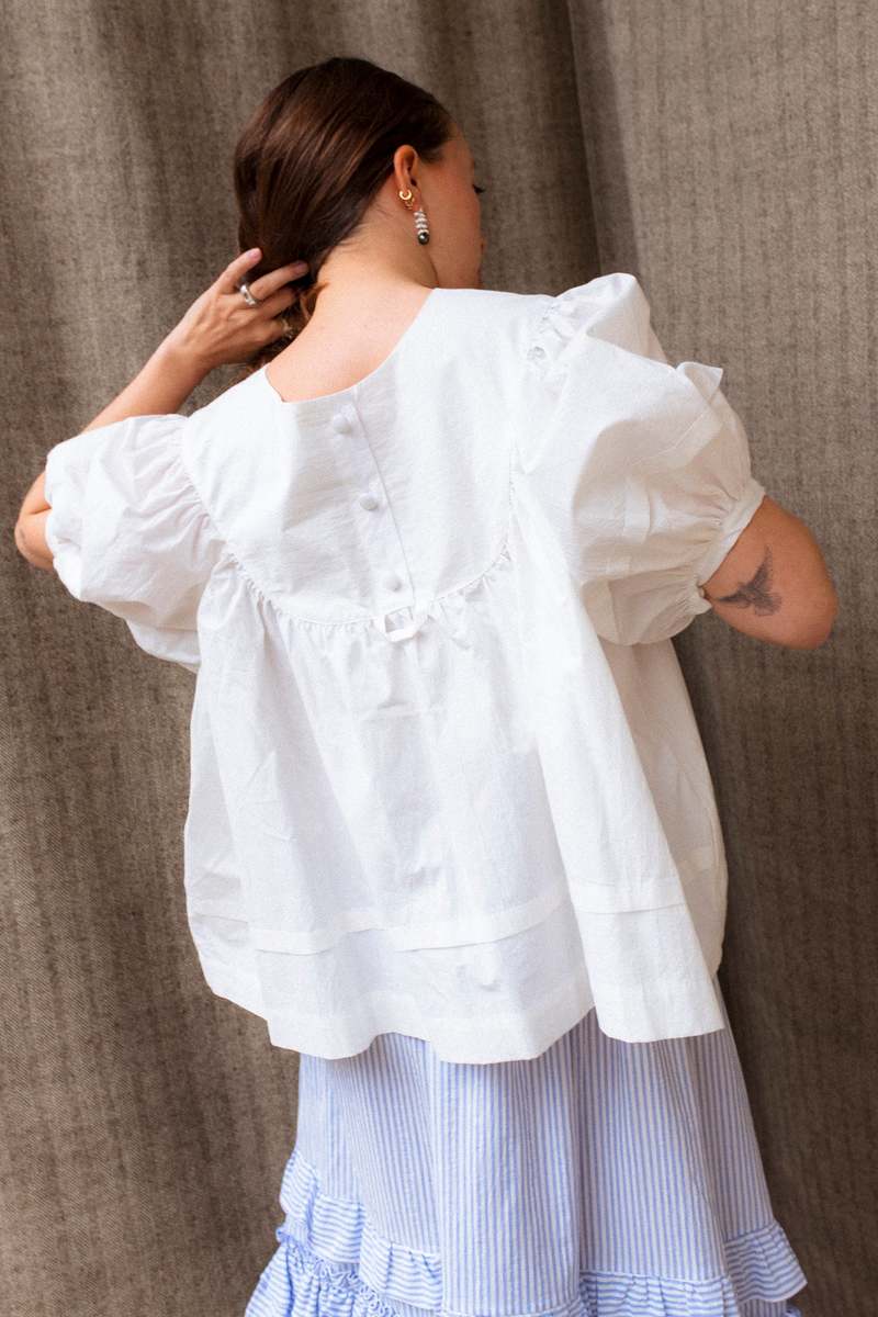 CAWLEY STUDIO Romy Top - White