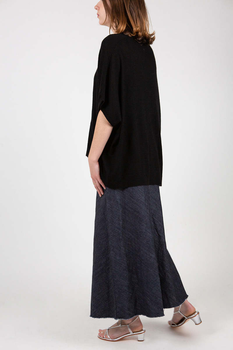 Erica Tanov Isabelle Denim Skirt - Dark Indigo | Garmentory