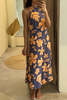 at Dawn. Flower Halter Mid Dress - Thumbnail 6