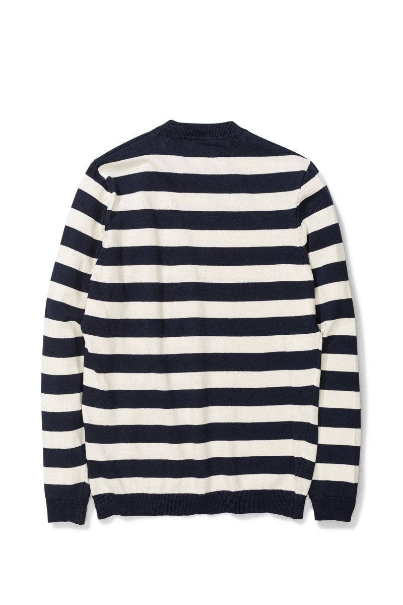 NORSE PROJECTS ARILD LINEN sweater - STRIPE ECRU