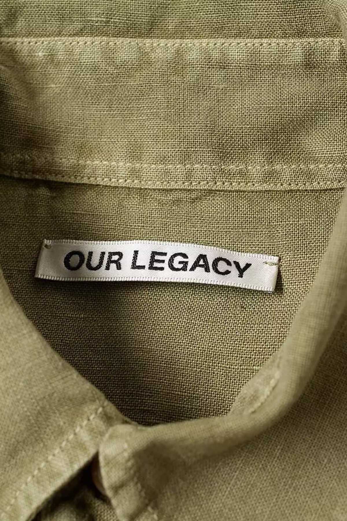 Our Legacy 1950 Cotton Linen Shirt - Olive | Garmentory