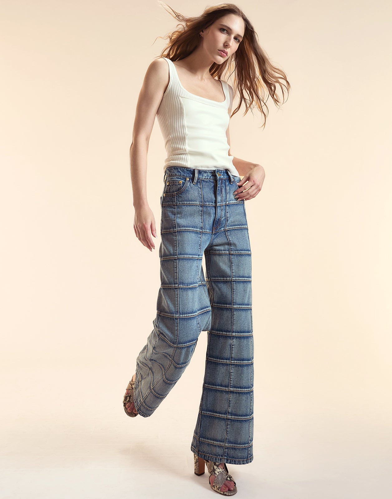 【BAON】Melsen washing cut wide denim pants Washed Wide Denim Pants - Korean Women's Fashion | LEWKIN