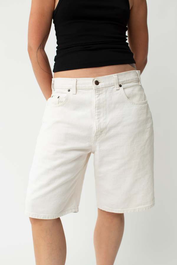 Vintage Denim Jorts - Off White