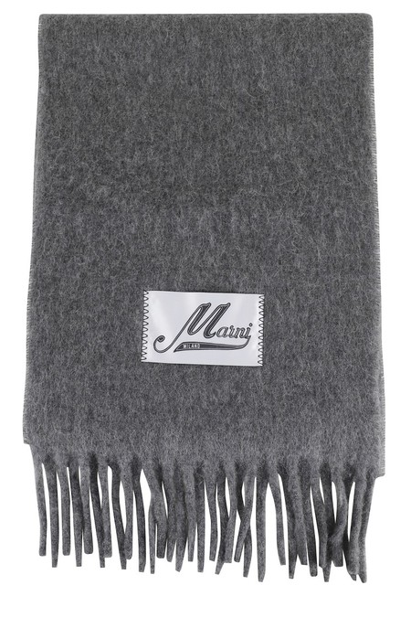 スカーフ Marni Wool Scarf With Alternating Blue Stripes Marni Wool Scarf With Alternating Blue Stripes - Blue