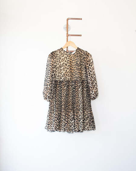 ワンピースその他 Ganni Mini Botanical Jacquard Tie Strap One Piece Peacoat F9 Ganni Botanical Jacquard Tie Strap Mini Dress - Peacoat