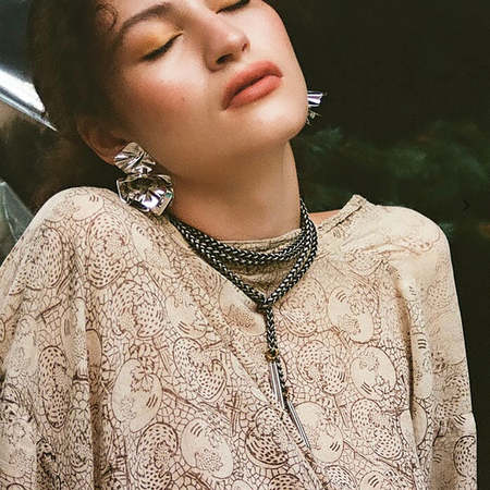 Hermina Athens Full Moon Tangled Pearl Necklace | Garmentory