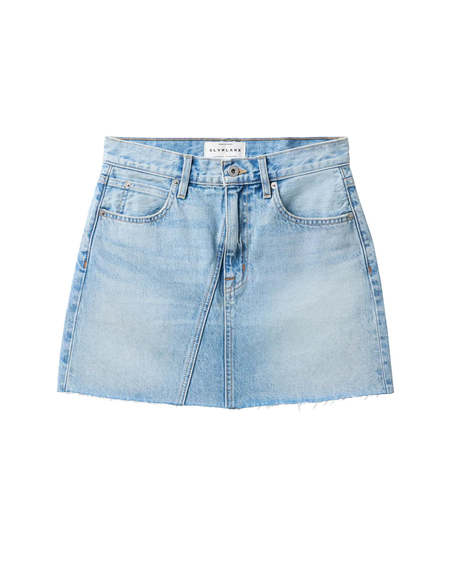 【604service】ONYX DENIM SKIRT IN WASHED BLACK 604service Onyx Denim Skirt - Washed Black | Garmentory