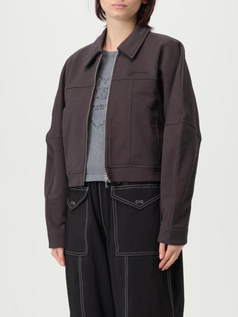 ジャケット GANNI Woman Jacket Grey T4358 252 Ganni Jacket - Gray | Garmentory