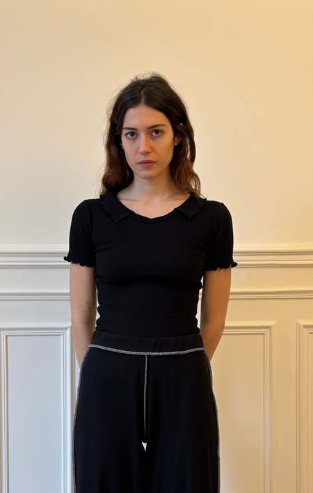 BASERANGE CESSA LIGO TOP TOCEL-WS-AU24 黒 BASERANGE CESSA LIGO TOP（EDIT.FOR LULU - BASERANGE CESSA
