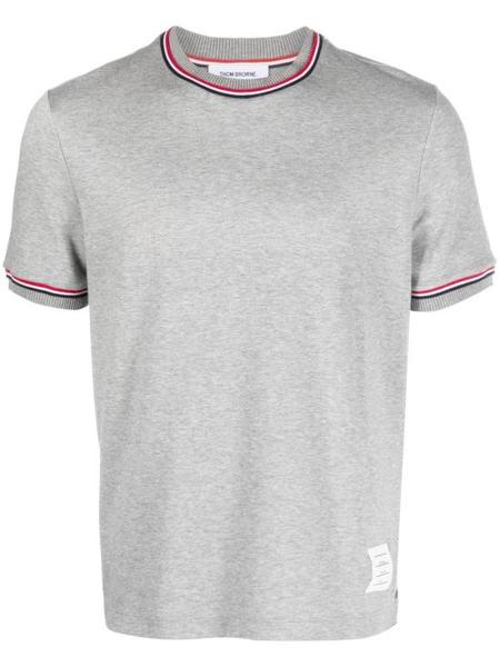 thom browne Linen Striped Pocket T-shirt - Blue | Garmentory