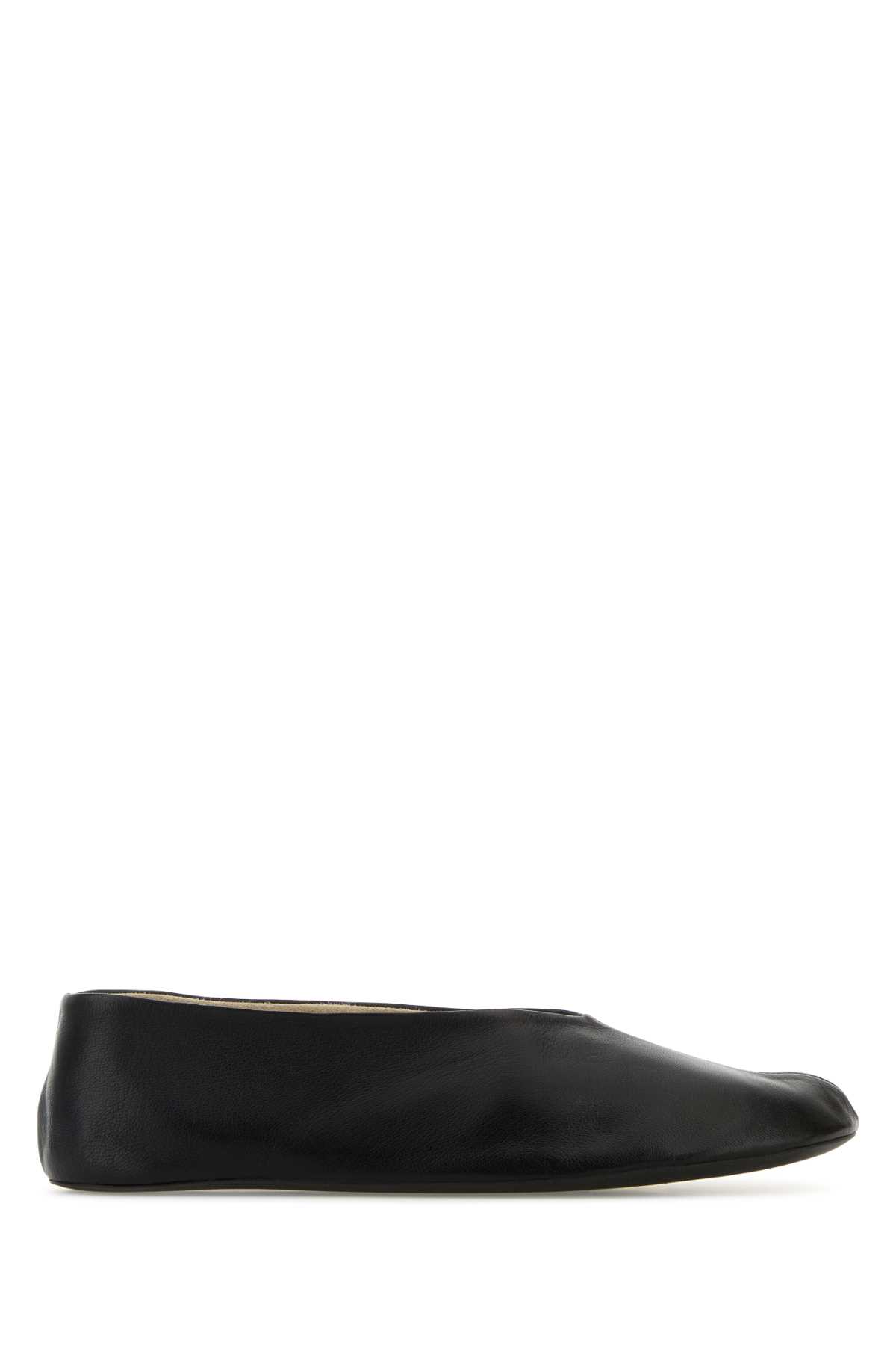 フラットシューズ The Row Black nappa leather Strella ballerinas The Row Strella Ballerinas - Black | Garmentory
