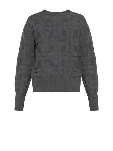Kenzo Printed Stretch Cotton Blend Sweater - Sky Blue