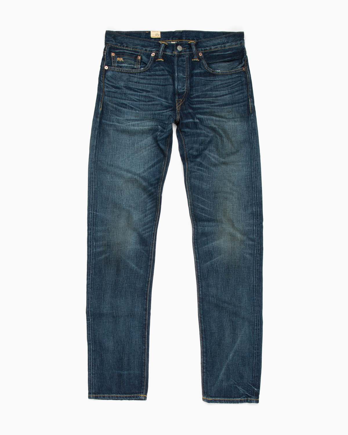 名作RRL Embroiderd slimfit jeans 34 新品未使用 Ralph Lauren RRL Limited Edition Slim Fit 14 oz Rigid