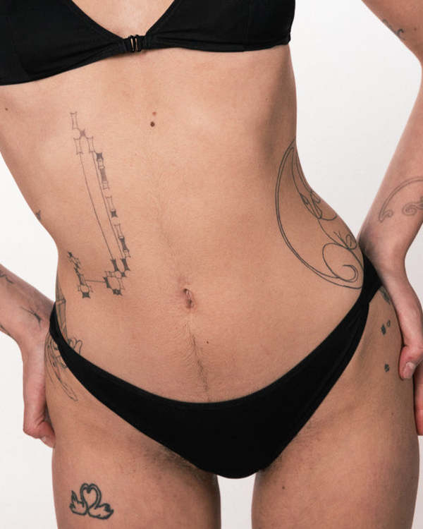 La Fille D'o Precious Bikini Bottom - Black