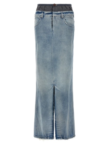 Maison Margiela MM6 Denim Long Skirt | Garmentory