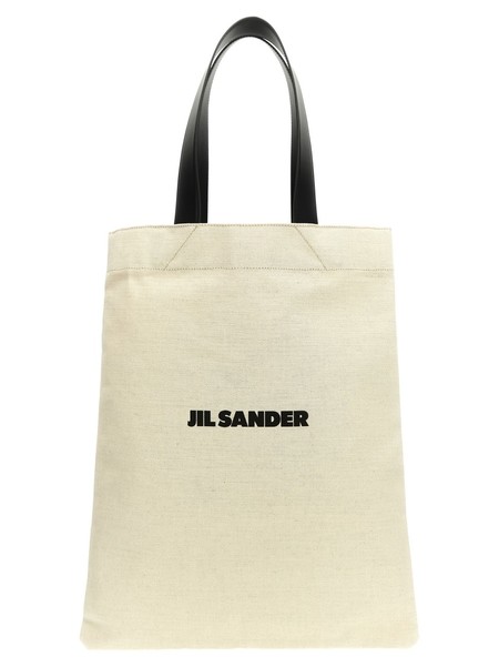 トートバッグ Jil Sander Ivory leather medium shopping bag Jil Sander Ivory Leather Medium Shopping Bag Jil Sander