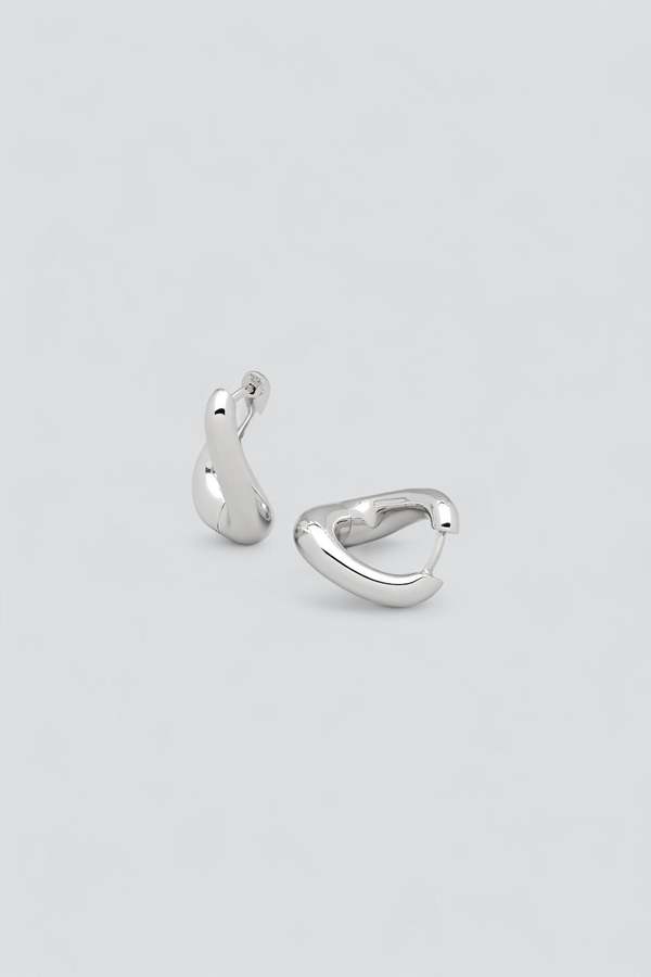 Tom Wood Silver Twist Hoops Earrings