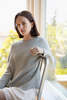 Erica Tanov Pima Cotton Ribbed Pullover - Light Grey - Thumbnail 1