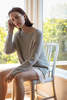 Erica Tanov Pima Cotton Ribbed Pullover - Light Grey - Thumbnail 3