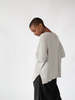 Erica Tanov Pima Cotton Ribbed Pullover - Light Grey - Thumbnail 5