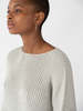 Erica Tanov Pima Cotton Ribbed Pullover - Light Grey - Thumbnail 8