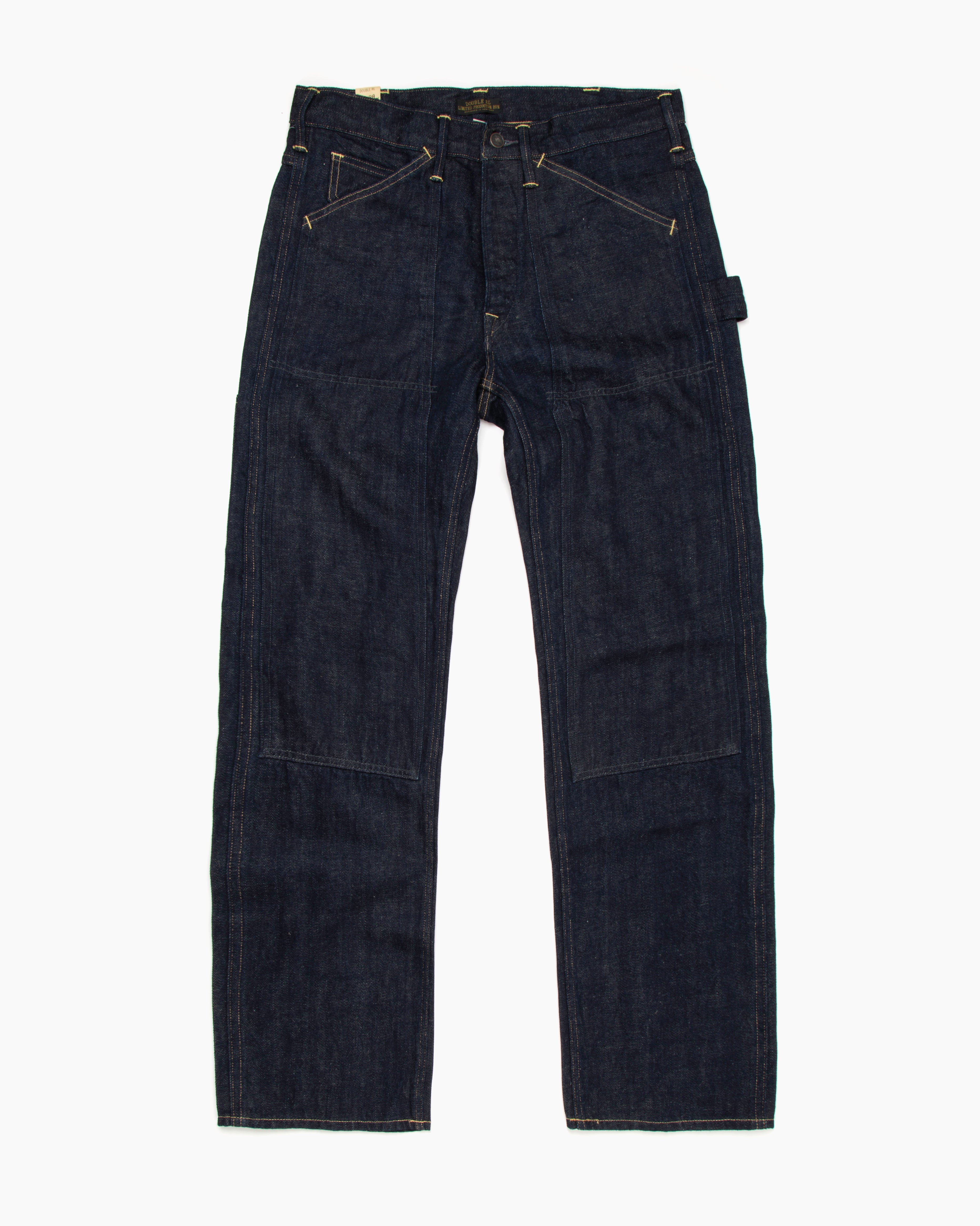 RRL 3X1 Selvedge Denim Double Knee Carpenter Pants - Rinse