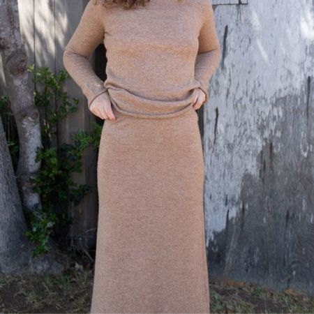 Lauren Manoogian Oversize Rollneck Dress - Light Grey