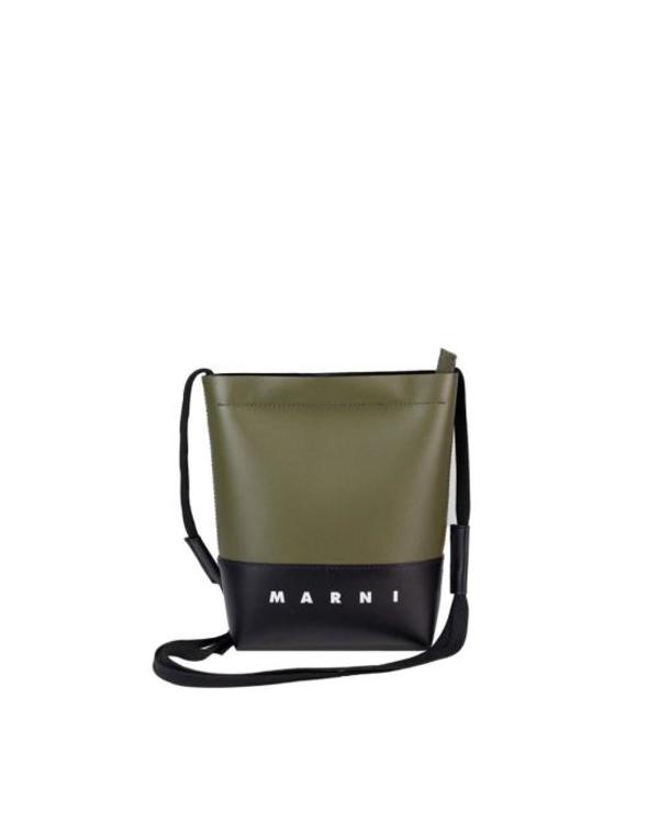 Marni SBMQ0068A5P5769ZO955 Messenger Bag - Deep Green Black
