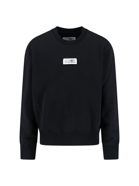 MM6 Maison Margiela Zip Front Logo Hooded Sweatshirt - Beige