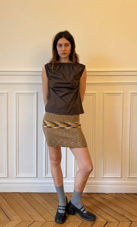 Baserange Ziti Pictorial Strap Skirt | Garmentory