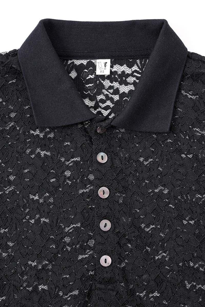 Fashion Brand Company Rose Lace Long Sleeve Polo Fashion Brand Company Rose Lace Long Sleeve Polo