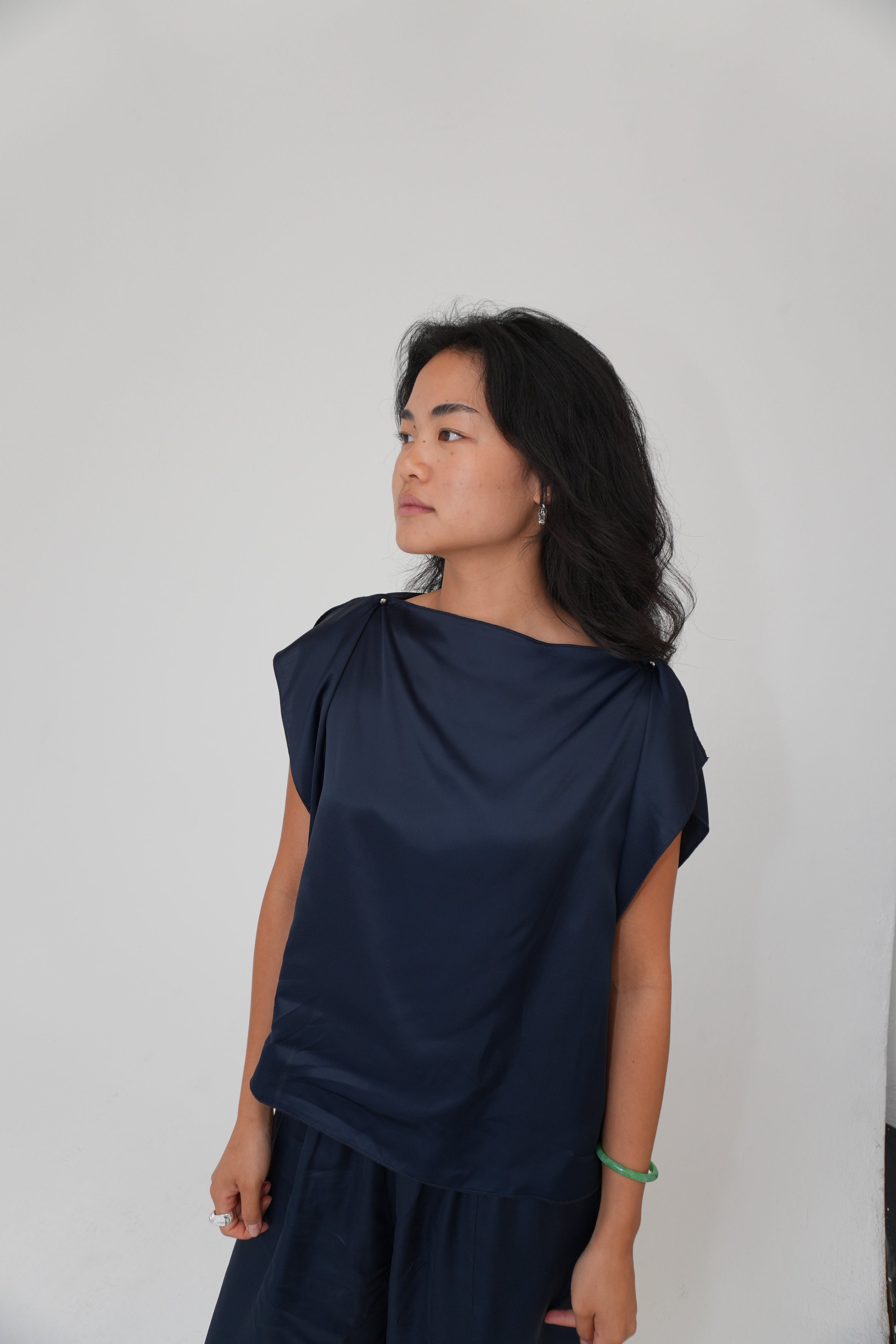 Baserange Clavo Top - Blue Black | Garmentory