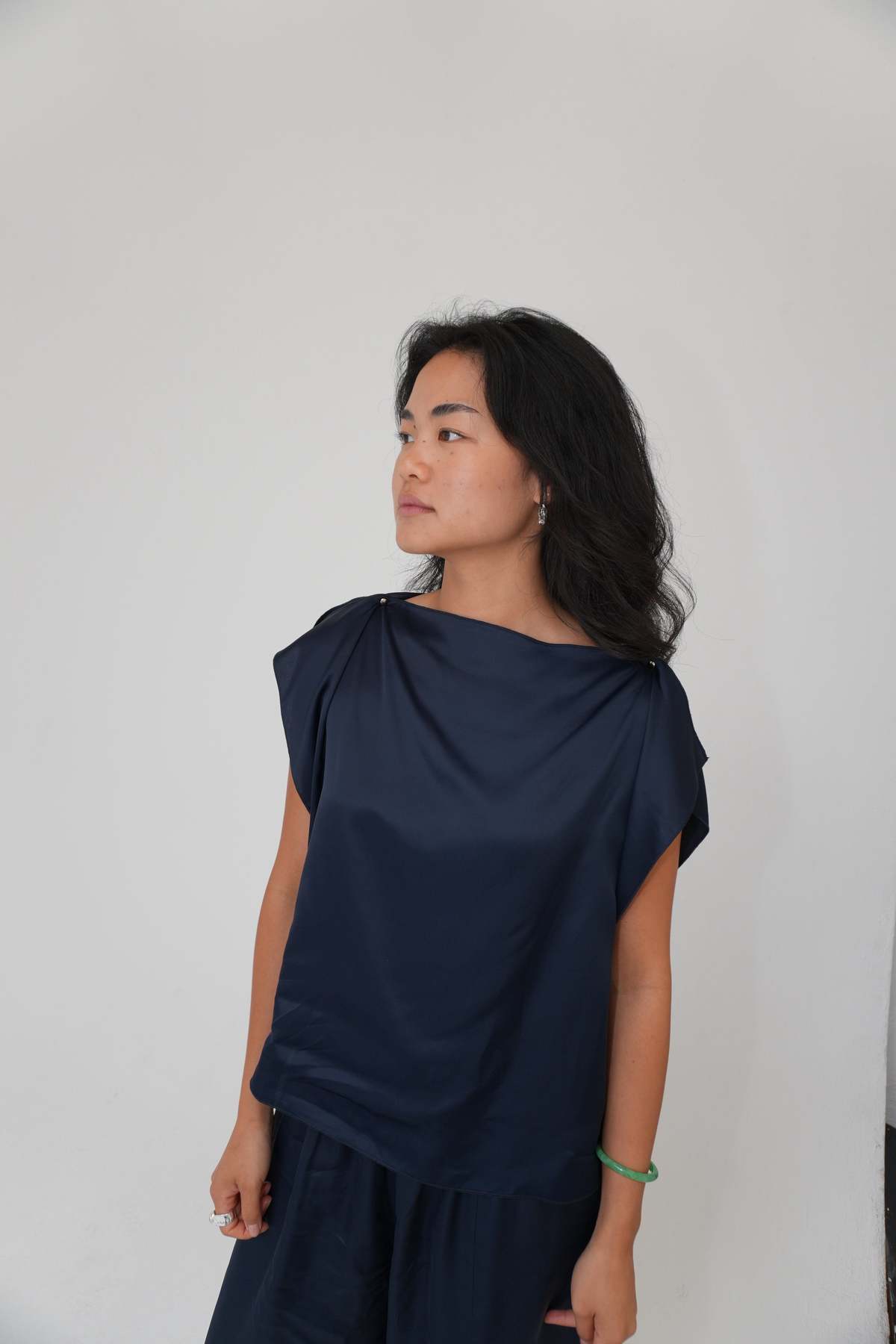 トップス Baserange clavo dress XS Baserange Clavo Dress - Blue Black | Garmentory