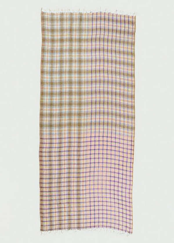 Epice Crocus Cotton Linen Check Stole - Crocus Epice Crocus Cotton Linen Check Stole - Crocus