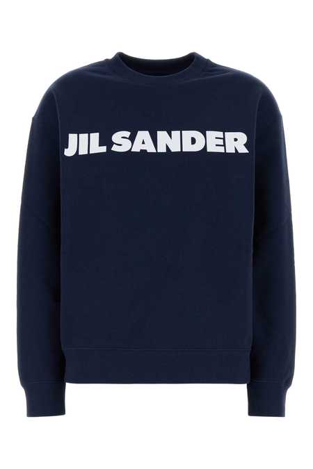 パーカー・フーディ Jil Sander Crew Neck Organic Cotton Sweatshirt With Contrast Jil Sander Crew Neck Organic Cotton Sweatshirt With Contrast