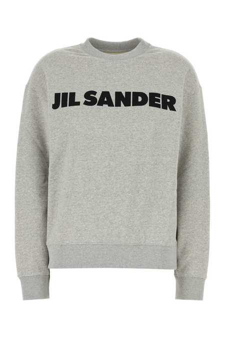 Jil Sander Light Grey Sweatshirt With Drawstring Hood Hoodie