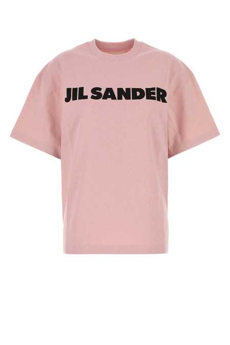 Tシャツ・カットソー JIL SANDER Women Tops J03DL0183J66147 Pink Jil Sander Pink Logo T-Shirt - Pink | Garmentory